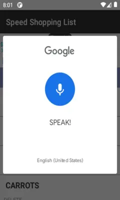 Speed Shopping List android App screenshot 1